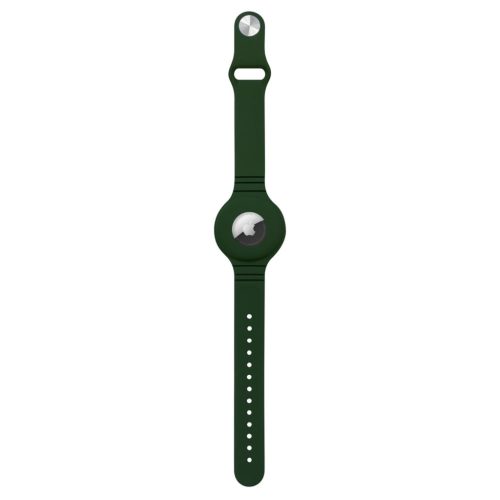 Szilikon Apple AirTag tartó szíj csuklóra zöld-9145576212677 5 kép