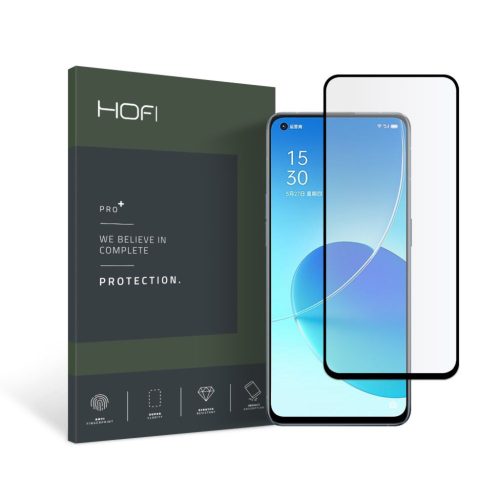 Oppo Reno 6 5G Hofi Glass Pro+ Hybrid temperált üvegfólia fekete-9589046919022 5 kép