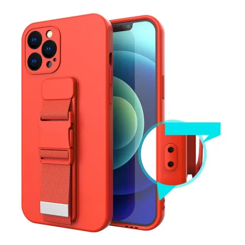 Samsung S21+ Plus Rope TPU gél tok pánttal rózsaszín-9145576218815 8 kép