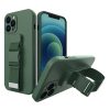 Samsung A22 4G Rope TPU gél tok pánttal sötétzöld-9145576219720 1 kép