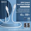Remax Zeron USB Type-C - USB Type-C 65W kábel 1m kék-6954851224334 2 kép