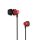 Remax Vezetékes fülhallgató 3.5mm jack audio piros