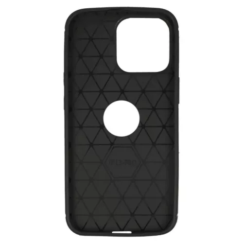 iPhone 13 Pro Max Carbon szénszál mintájú TPU tok fekete-5900217883401 3 kép