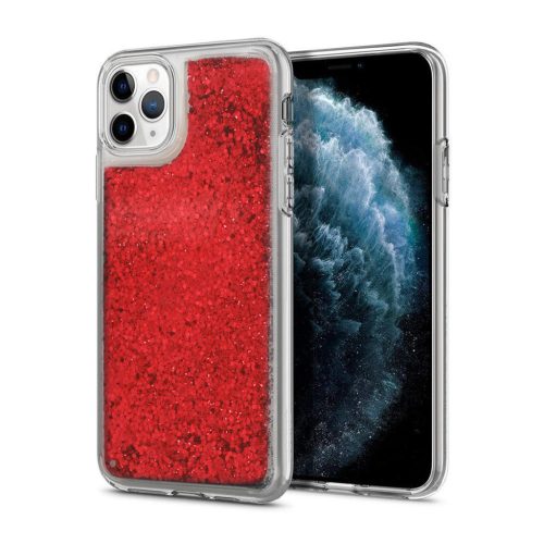 iPhone 13 Pro Max Liquid folyékony flitteres tok piros-5900217888369 5 kép