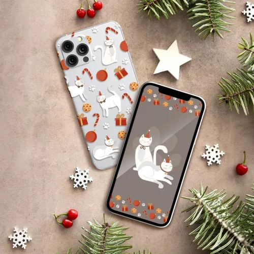 iPhone 13 Pro Max Forcell Winter21 / 22 tok Christmas Cat-5903396129520 3 kép