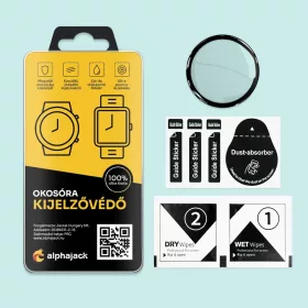 Samsung Galaxy Watch 4 (44mm) kijelzővédő fólia fekete kerettel Al- 2 kép