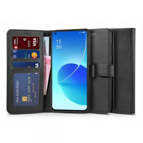 Oppo Reno 6 5G Tech-Protect Wallet fliptok fekete-9589046919015 4 kép