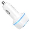 Borofone B14 Max Szivargyújtós töltő 2x USB, 2.4A fehér-6931474735911 3 kép
