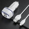 Borofone B14 Max Szivargyújtós töltő 2x USB, 2.4A + Micro USB káb-6931474735959 4 kép