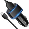 Borofone B14 Max Szivargyújtós töltő 2x USB, 2.4A + Micro USB káb-6931474735942 8 kép