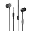 Borofone Mysterious BM31 fülhallgató mikrofonnal fekete 3.5mm jack-6931474704313 1 kép