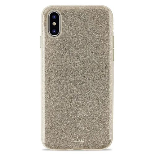 iPhone XS MAX PURO fényes flitteres tok arany színben-8033830266317 1 kép