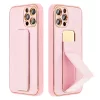 iPhone 13 Pro Forcell Leather Kickstand tok rózsaszín