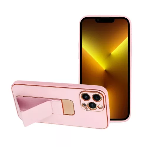 iPhone 13 Pro Forcell Leather Kickstand tok rózsaszín-5903396132667 9 kép