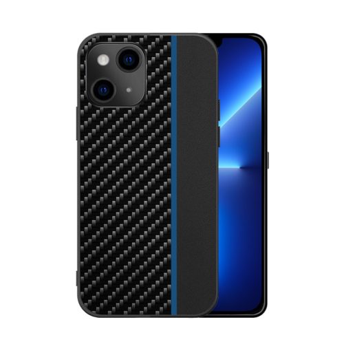 Samsung Galaxy A22 4G Tel Protect Carbon Tok Fekte / Kék Csík-5900217885429 7 kép