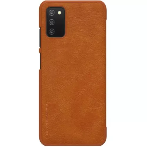 Samsung Galaxy A03S Nillkin Qin bőr fliptok barna-6902048222236 1 kép