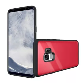 9H üveg hátlapú tok iPhone  S9 piros/fekete színben-7426825342911 2 kép