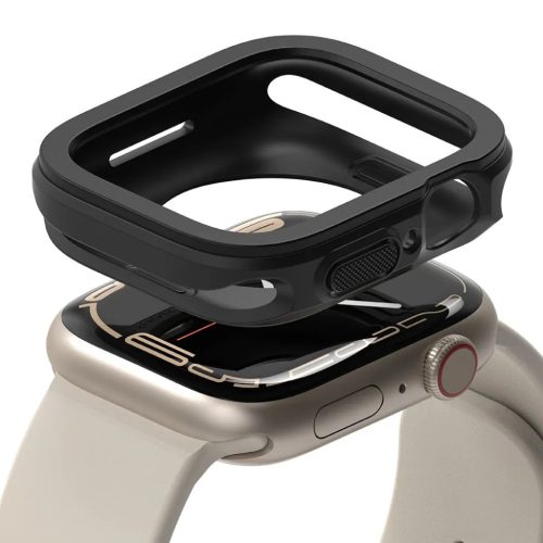 Apple Watch 7 (41mm) Ringke Air gél TPU tok fekete-8809848200670 9 kép