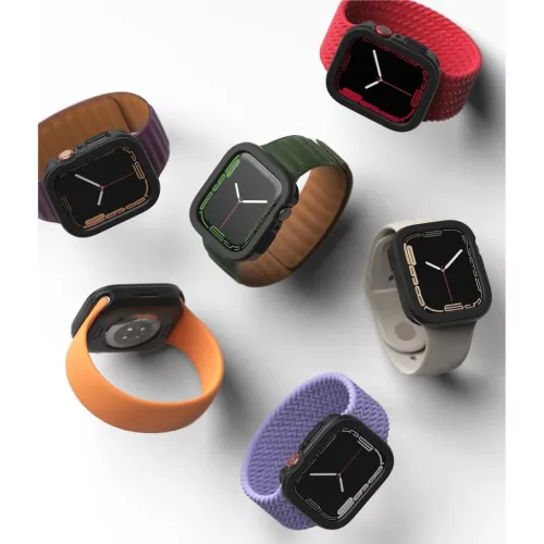 Apple Watch 7 (41mm) Ringke Air gél TPU tok fekete-8809848200670 3 kép