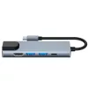 Tech-Protect V3 TYPE-C HUB Adapter 5in1 szürke-9589046919312 2 kép