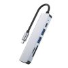 Tech-Protect V4 TYPE-C HUB Adapter 6in1 szürke-9589046919343 2 kép