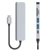 Tech-Protect V4 TYPE-C HUB Adapter 6in1 szürke-9589046919343 6 kép