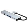 Tech-Protect V4 TYPE-C HUB Adapter 6in1 szürke-9589046919343 8 kép