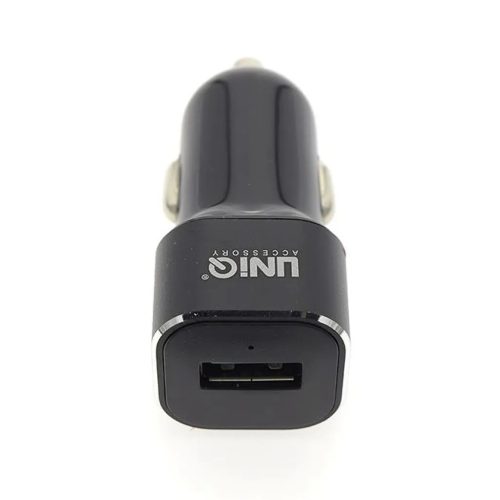 UNiQ autós szivargyújtós töltő MicroUSB kábellel fekete QC 2.4A -8719273249833 1 kép