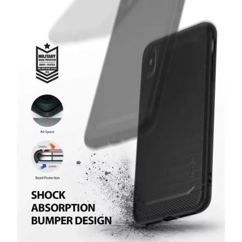 iPhone XS MAX Ringke Onyx fokozott védelmet nyújtó tok fekte színb-8809628563681 6 kép