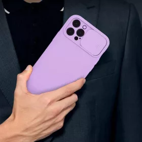 Samsung Galaxy A03S Nexeri Szilikon tok kameralencse védővel lila-5904161120650 2 kép