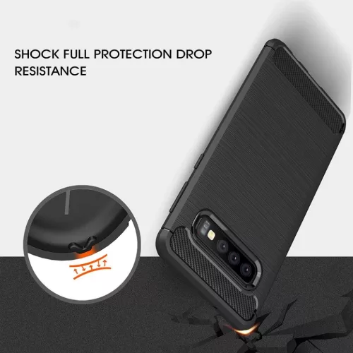 Huawei P Smart 2019 Carbon szénszál mintájú TPU tok fekete-5900217282433 10 kép