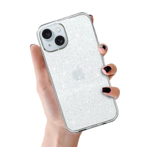 iPhone 13 Crystal Glitter tok ezüst-5900217894223 8 kép