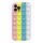 iPhone 13 Pro Szíves POP IT telefontok - Color 2 - rózsaszín, sárga, kék, szürke