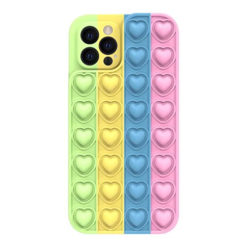 Motorola Moto G10/G10 Power/G20/G30  Szíves POP IT telefontok - Color 4 - zöld, sárga, kék, rózsaszín
