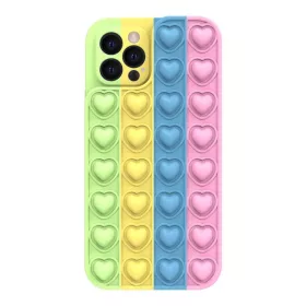   Samsung Galaxy A22 4G  Szíves POP IT telefontok - Color 4 - zöld, sárga, kék, rózsaszín