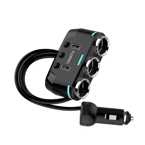 Szivargyújtós töltő elosztó 2xUSB + 3x Szivargyújtós aljzat 3.1-6959828210051 5 kép