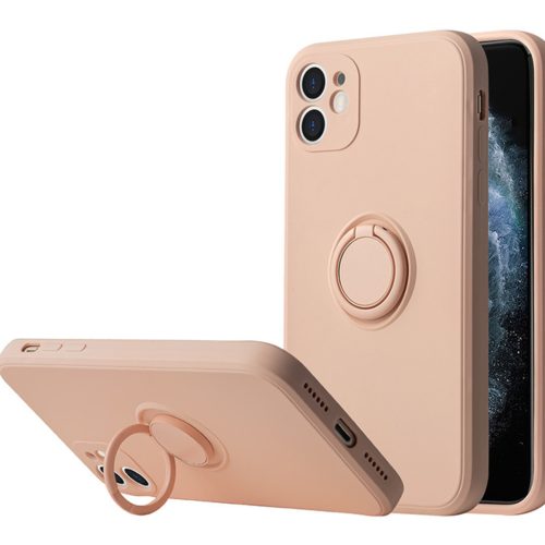 iPhone 13 Pro Max Vennus szilikon tok hátlapi gyűrűvel világos ró-5900217889304 12 kép