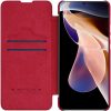 Xiaomi Poco M4 Pro 5G Nillkin Qin Pro bőr fliptok piros-6902048234949 2 kép