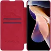 Xiaomi Poco M4 Pro 5G Nillkin Qin Pro bőr fliptok piros-6902048234949 2 kép