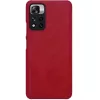 Xiaomi Poco M4 Pro 5G Nillkin Qin Pro bőr fliptok piros-6902048234949 3 kép