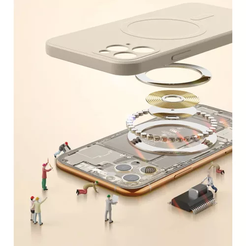 iPhone 13 Pro Max TEL PROTECT MagSilicone tok világos rózsaszín-5900217891130 4 kép