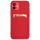 Samsung Galaxy A32 5G Card Case Szilikon tok hátlapi kártyatartóval piros