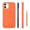 Samsung Galaxy A32 4G Card Case Szilikon tok hátlapi kártyatartóval fekete