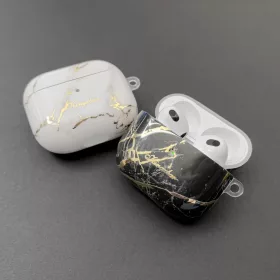 AirPods 3 Kingxbar Marble Pods tok fekete-6959003503596 2 kép