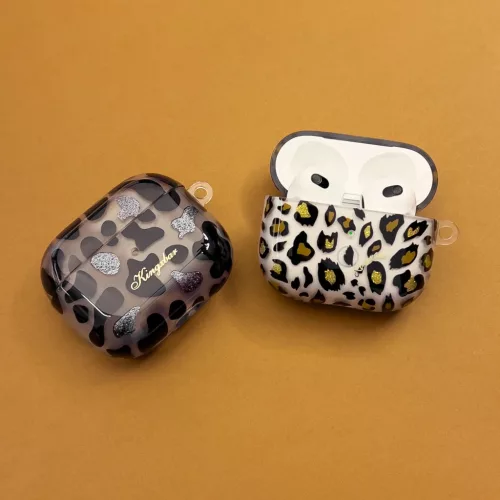 AirPods 3 Kingxbar Charm Pods tok Cow mintával-6959003503602 2 kép