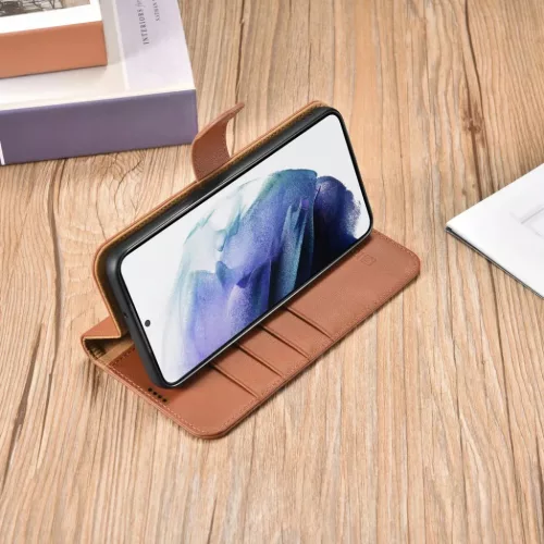 Samsung Galaxy S22+ Plus iCarer Haitang Leather Wallet Valódi Bőr Fl-6958955898163 3 kép