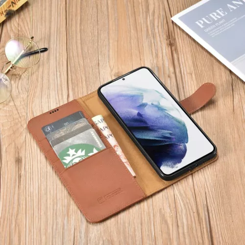 Samsung Galaxy S22+ Plus iCarer Haitang Leather Wallet Valódi Bőr Fl-6958955898163 7 kép