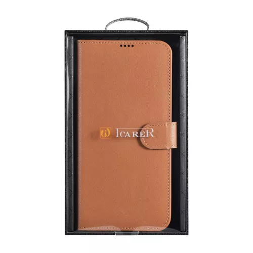 Samsung Galaxy S22+ Plus iCarer Haitang Leather Wallet Valódi Bőr Fl-6958955898163 10 kép