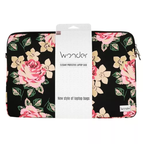 Wonder Sleeve laptop táska 15-16'' fekete rózsás-5900217879091 5 kép