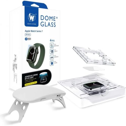 Apple Watch 7 (41mm) Whitestone Dome Glass 2x9H kijelzővédő üvegf�-8809365406227 4 kép